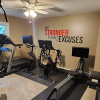 Vinilo Adhesivo Removible Negro Mate para Decoración de Paredes de Gimnasio, Adhesivo con Frases Inspiradoras de Fitness