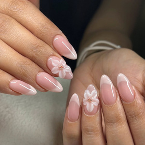 Uñas <span class=keywords><strong>Postizas</strong></span> <span class=keywords><strong>para</strong></span> Mujer, Diseño 3D con Diamantes, Forma de Almendra, Stiletto, Mariposa, Colores Mixtos, Acrílicas, con <span class=keywords><strong>Pegamento</strong></span> - Product Image 2