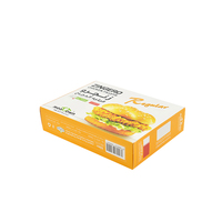 Papier écologique personnalisé blanc Tartes repas surgelés Fruits de mer Chauffage instantané Emballage de poulet frit Buger Boîte en papier avec stratifié