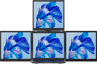 Extendeur d'écran d'ordinateur portable 13.3 "double moniteur FHD 1080P IPS Triple moniteur portable pour ordinateur portable