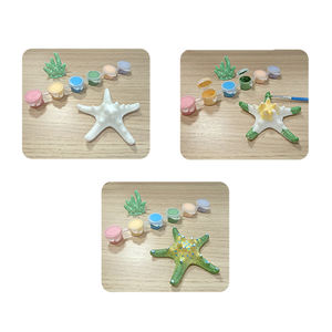 ชุดระบายสีสัตว์ทะเล DIY ยี่ห้อ WAYEE |   รูปปั้นปะการัง<span class=keywords><strong>ปลาดาว</strong></span>ที่สามารถทาสีได้ 4 ชิ้น แปรงทาสีอะคริลิกขนาด 4.5 นิ้ว |   ของเล่นศิลปะสร้างสรรค์สำหรับ - Product Image 3