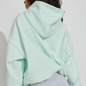 Sudaderas con Capucha de Algodón de Alta Calidad sin Cordones, Estilo Holgado, para Mujer, Sudadera de Algodón, Impresión Personalizada, Bordado - Product Image 1