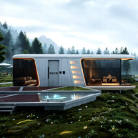 Casa Nave de Dos Pisos Casa Prefabricada Nave E7 Precio de Casa Cabina Espacial Base Móvil para Camping