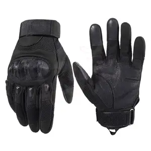 Fibra di carbonio Duro Knuckle Bici Guanti/Guanti di Guida di Alta Qualità Moto Gear Moto Da Corsa Guanti Guanti di Cuoio di Inverno Antivento