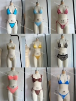 Fabricant de maillots de bain, conception personnalisée de maillots de bain bikini pour femmes, maillot de bain deux pièces contrasté, vêtements de plage