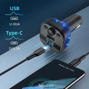 <span class=keywords><strong>Cargador</strong></span> de coche USB tipo C, transmisor FM Bt, <span class=keywords><strong>cargador</strong></span> USB inalámbrico para coche, reproductor de MP3 manos libres para 15 adaptadores <span class=keywords><strong>Xiaomi</strong></span> 14 - Product Image 2