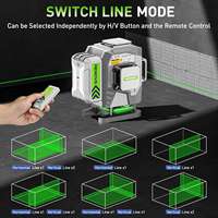 Niveau laser rotatif Huepar ZK03DG, nouveau, 3D, croix, 12 lignes, avec lumière verte puissante, utilisation en extérieur, outil de nivellement laser pour carrelage
