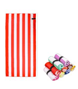 Toalla de playa de gamuza con estampado de microfibra de secado rápido para mujer reciclada con logotipo personalizado - Product Image 4