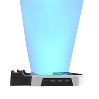 KJH Support multifonctionnel d'éclairage de couleur de stockage de refroidissement pour PS5 & Pro & Slim Console Usb Hub Station de charge pour contrôleur de jeu PS5
