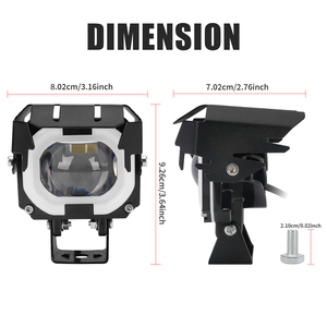 Foco auxiliar RGB de 12V, luz <span class=keywords><strong>LED</strong></span> de conducción de motocicleta, Luz antiniebla blanca y amarilla, luz de trabajo para coches y motocicletas, nueva condición - Product Image 6