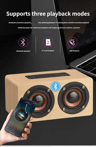 Altavoz Inalámbrico Portátil con Barra de Sonido de Madera, BT 5.0 Activo, Batería de 1200 mAh, Super Bajo Estéreo, Sistema Portátil - Product Image 3