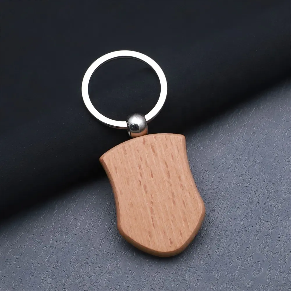 Wholesale Hot Sell Personalized Logo Plain Blank Sublimation Custom Airtag Wooden Keychain