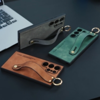 Étui de téléphone en cuir magnétique antichoc au design chinoiserie pour S25 Ultra S23 Plus S21 S22 S24 Ultra avec protection d'objectif