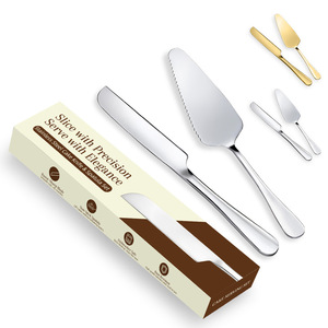 Juego de cuchillo y espátula para pastel de acero inoxidable, cuchillo para queso y pan, juego de herramientas para hornear, cuchillo y espátula para mantequilla, acero inoxidable - Product Image 1