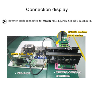 บอร์ดฐานรองรับการ์ดจอแบบกำหนดเอง Miwin 11 ช่อง PCIe 5.0 X16 GPU พร้อม 22 MCIO X8 บอร์ดขยายการ์ดจอแบบติดต่อโดยตรง P5 ODM GPU E - Product Image 6