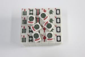 Premium Durable Eco-Friendly Melamine American <b>Mahjong</b> <b>Set</b> 152 Tiles Colorful Blue Green Pink Red Beige Mahjongg - Product Image 5