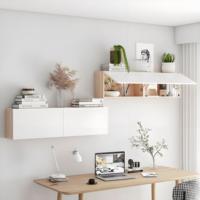 Armoire murale créative ouverte adaptée à l'affichage de livres/plantes vertes