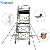Andamio Móvil de Aluminio Kingbridge de 6 Metros de Altura, Andamio de Fácil Montaje, Escalera de Andamio, Material de Aluminio Duradero