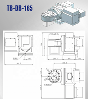 Accessoires pour machines-outils Table rotative d'indexation à bras unique inclinable à 5 axes de diamètre 165mm pour tour CNC