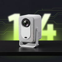 Projecteur LCD intelligent interactif de poche avec batterie, 4K, Android 14, WiFi6 pour l'éducation