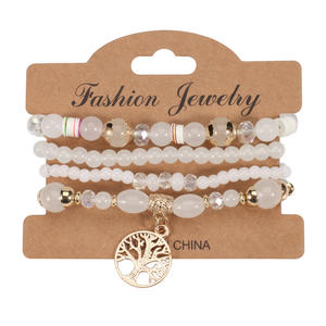 Fashion Jewelry <b>Beaded</b> <b>Bracelets</b> For Women Agate Stone Tree Charm Boho Style Summer Accessories Made In China - Product Image 5