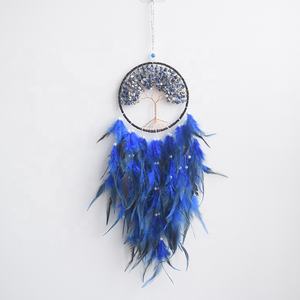 Attrape-rêves en cristal d'améthyste rose suspendu à la main Arbre de vie Attrape-rêves en pierres précieuses - Product Image 6