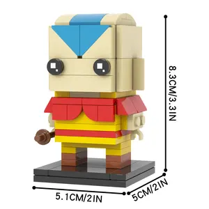 97PCS MOC7139 Avatar The Last Airbender Aang Appa Animated TV Series Square Head Brick Assemble Model Building Block Kids Toys