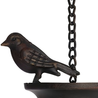 Chaîne de pluie et carillon éolien en fer forgé, style vintage rétro nostalgique, décoration de jardin, gouttière métallique de 2,4 m pour cour et balcon