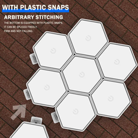 Luces LED Hexagonales Geométricas para Camping, Control Táctil, Luces Nocturnas Hexagonales para Pared, para Exteriores