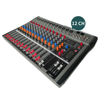 Vente en gros mélangeur audio professionnel 12 canaux système de son nouveau contrôleur DJ basse table de mixage 12 canaux