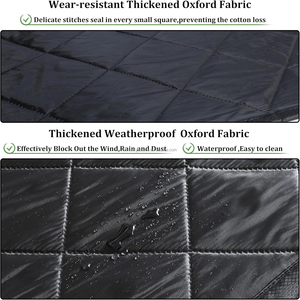<span class=keywords><strong>Rideau</strong></span> de <span class=keywords><strong>porte</strong></span> isolant thermiquement 39" x 83" en tissu Oxford matelassé avec rembourrage en coton épais pour portes de patio avant en hiver - Product Image 4