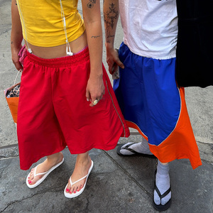 Custom Streetwear Wide Leg <b>Short</b> <b>Pant</b> Baggy Jogger Sports <b>Sweat</b> <b>Shorts</b> for Men - Product Image 2