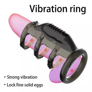 Paar-Resonanz-Verzögerungs-Penisring Anti-Rutsch Vorhaut-Obstruktions-Sperre Männlicher Vibrations-Penisring aus TPE zur Verzögerung der Ejakulation - Product Image 3