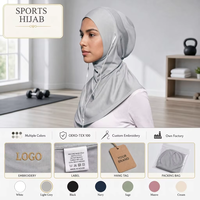 Hijab de sport d'été pour femmes musulmanes, couvre-tête respirant, coupe-vent, anti-transpiration, léger, écharpe de sport personnalisée