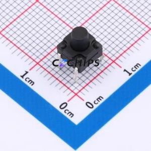 TS017-CBY1FH7.0 Tactile Switch Through hole-4P,6.2x6.2mm Switch Single Pole Single Throw Round Button 2.5N Through Hole - Product Image 1