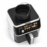 Penjualan Terlaris Kompor Induksi 2-in-1 Air Fryer Combo 5.5L Jendela Kaca 2800W 10 Program Prasetel Manual Bebas Minyak Modern