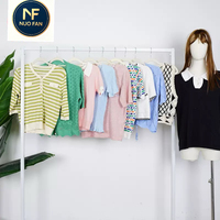 Vêtements d'occasion - Pulls d'été à manches courtes pour femmes de qualité A. Quantité minimale de commande : 500 kg. Vente en gros par balles