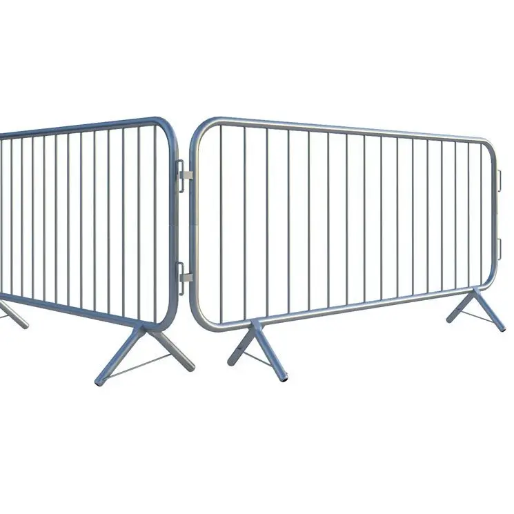 temporary fencing panels base rubber construction modular Hot dip galvanized steel decorative crowd control barriers