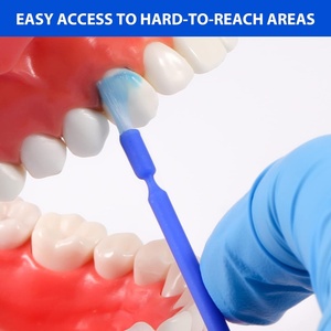 100pcs/<b>Box</b> Dental Disposable Micro Applicator Brushes Long Head Bendable Neck Sticks Brushes for <b>Makeup</b> Dentistry Care Cleaning - Product Image 3