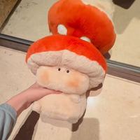Peluche Champignon en Coton PP Doux et Moelleux, Orange, Jouet en Peluche Kawaii pour Enfants, Décoration Maison, Vente en Gros