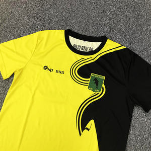 Camiseta de fútbol deportiva Unisex de alta calidad personalizada barata impresión por sublimación transpirable secado rápido 100% poliéster - Product Image 3