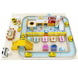 Parc d'attractions archéologique avec fosse à sable sur le thème des dinosaures, décorations thématiques et jeux amusants pour les aires de jeux intérieures et les stations balnéaires - Product Image 2