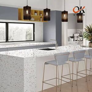 משטח מטבח יוקרתי משיש קוורץ מלאכותי, משטחי קוורץ סיטונאיים, מחיר אבן קוורץ גולמית - Product Image 3