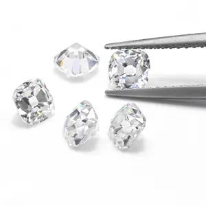 Wuzhou Moissanite Fábrica DEF Branco 1ct Antiga Mina Corte Moissanite Pedra Antiga Mina Moissanite com GRA