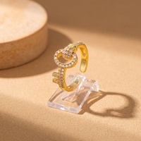 HUYUE Porte-clés pour femme, best-seller transfrontalier, polyvalent, tendance, haut de gamme, en cuivre plaqué or, micro-incrusté de zircon, réglable