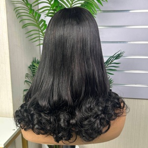วิกผมลอนสวย 300 กรัม แบบซุปเปอร์ดับเบิ้ลดรอน 5x5  พร้อมเชือกผูกผมแบบลูกไม้  สีธรรมชาติ ขายส่ง ราคาสุดคุ้ม - Product Image 5