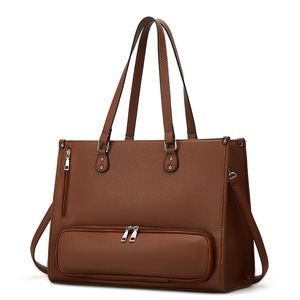 Sac fourre-tout portable en cuir PU pour femme, nouvelle collection, grande capacité, multifonctionnel, sacoche d'ordinateur, sac à bandoulière - Product Image 3
