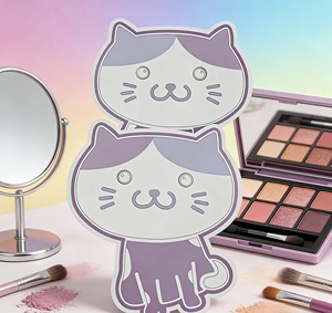 พาเลทแต่งหน้ารูป<span class=keywords><strong>แมว</strong></span>น่ารัก เนื้อแมตต์ หลายสี พร้อมกล่องเครื่องสำอางพกพา<span class=keywords><strong>แบบ</strong></span>แม่เหล็ก - Product Image 1
