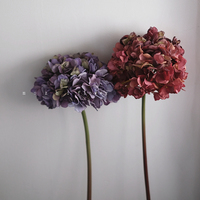 Fleurs artificielles faites à la main de haute qualité hortensia rose blanc pour décor de mariage article de décoration d'intérieur salle de fête maison fleurs en soie