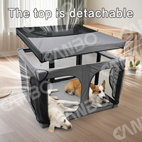Parc de jeu pliable pour chiens CanboPet Extra Large, en maille, pour plusieurs chiens, chats et chiots